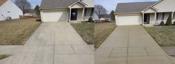 Cleaned, algae, gum , grease from driveway - Removed of grime and dirt from drive way Cleaned, algae, gum , grease from driveway - Removed of grime and dirt from drive way