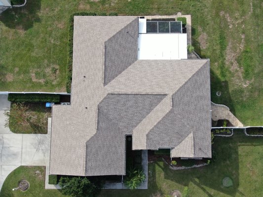 Roof Replacement - We recently replaced the roof on this Plant City home with GAF Timberline HDZ Driftwood Shingles.