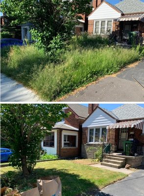 Cutters Lawn and Landscape offers year round Clean-Ups - These properties were in bad shape when we started the process of removing excess debris etc...We were able to complete them both in just two days...There's no project too big or small
for Cutters Lawn and Landscape!!