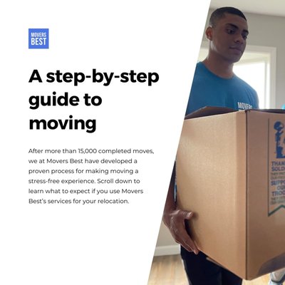 A Step-by-step Guide to Moving - After more than 15,000 completed moves, we at Movers Best have developed a proven process to make moving stress-free. Scroll down to learn what to expect if you use Movers Best’s services for your relocation.