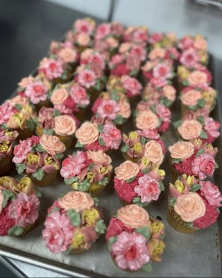 Custom Cupcakes - Our portfolio of custom cupcakes offers a delightful array of designs and flavors, perfect for any occasion. Customers can choose from an assortment of creative themes, vibrant colors, and gourmet ingredients, ensuring each cupcake is as unique and special as their celebration.
