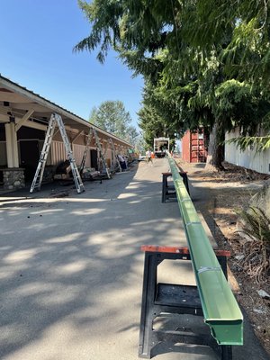 145’ gutter for the Muckleshoot Indian reservation - We did a 145’ Green 6k gutter for The Muckleshoot Tribe.