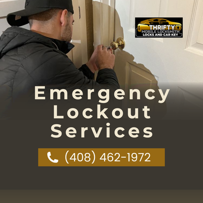 Emergency Lockout Services - Locked Out? Thrifty Locksmith Is Ready to Help with Fast, Reliable Emergency Lockout Services
Thrifty Locksmith is a trusted local locksmith providing dependable emergency lockout services for homes, vehicles, and businesses. Whether you're locked out of your car, home, or commercial property, we understand how stressful and unexpected lockout situations can be. Our goal is to provide quick, professional assistance to help you regain access safely and efficiently.
Why Choose Thrifty Locksmith?
*Fast Response Times – Lockouts can happen at the most inconvenient times. We work quickly to help get you back inside without unnecessary delays.
*Experienced Locksmith Service – From vehicle lockouts to residential and commercial entry, we bring the tools and expertise needed to handle a variety of lockout situations.
*Reliable & Professional – We’re committed to honest service, quality workmanship, and customer satisfaction from start to finish.
Emergency Lockout Services
*Car Lockout Assistance
*Home Lockout Services
*Commercial Property Lockouts
*Broken Key Assistance
*Emergency Entry Support
Our Process
Assessment – We quickly evaluate the lockout situation and determine the safest and most effective solution.
Professional Service – Using specialized locksmith tools and techniques, we carefully regain access while avoiding unnecessary damage.
Fast Resolution – Our goal is to get you back inside as quickly and smoothly as possible.
Customer Satisfaction – We ensure the issue is resolved and answer any questions before completing the service.
What Customers Appreciate
Customers appreciate our fast response times, professionalism, and dependable service during stressful lockout situations. We aim to make the process simple, efficient, and hassle-free while helping restore peace of mind.
Locked out and need help fast? Thrifty Locksmith provides trusted emergency lockout services for homes, vehicles, and businesses when you need assistance most. Emergency Lockout Services - Locked Out? Thrifty Locksmith Is Ready to Help with Fast, Reliable Emergency Lockout Services
Thrifty Locksmith is a trusted local locksmith providing dependable emergency lockout services for homes, vehicles, and businesses. Whether you're locked out of your car, home, or commercial property, we understand how stressful and unexpected lockout situations can be. Our goal is to provide quick, professional assistance to help you regain access safely and efficiently.
Why Choose Thrifty Locksmith?
*Fast Response Times – Lockouts can happen at the most inconvenient times. We work quickly to help get you back inside without unnecessary delays.
*Experienced Locksmith Service – From vehicle lockouts to residential and commercial entry, we bring the tools and expertise needed to handle a variety of lockout situations.
*Reliable & Professional – We’re committed to honest service, quality workmanship, and customer satisfaction from start to finish.
Emergency Lockout Services
*Car Lockout Assistance
*Home Lockout Services
*Commercial Property Lockouts
*Broken Key Assistance
*Emergency Entry Support
Our Process
Assessment – We quickly evaluate the lockout situation and determine the safest and most effective solution.
Professional Service – Using specialized locksmith tools and techniques, we carefully regain access while avoiding unnecessary damage.
Fast Resolution – Our goal is to get you back inside as quickly and smoothly as possible.
Customer Satisfaction – We ensure the issue is resolved and answer any questions before completing the service.
What Customers Appreciate
Customers appreciate our fast response times, professionalism, and dependable service during stressful lockout situations. We aim to make the process simple, efficient, and hassle-free while helping restore peace of mind.
Locked out and need help fast? Thrifty Locksmith provides trusted emergency lockout services for homes, vehicles, and businesses when you need assistance most.