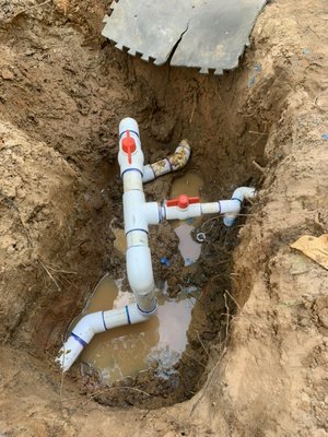 Main water service repair - Customer had a leak on their main water service that also fed their shop space. We were able to find the leak, excavate and repair the leak and get them back in service. Main water service repair - Customer had a leak on their main water service that also fed their shop space. We were able to find the leak, excavate and repair the leak and get them back in service.