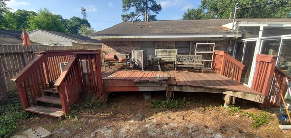 Deck repair and paint - We repaired and painted these decks