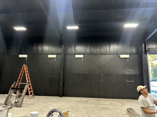 Full circle flood - This is a Job we are currently installing all new ductless systems in. We are still working on it as you see.
