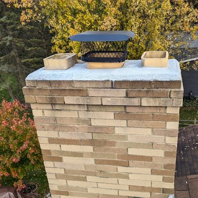 Crown Rebuild October 2023 - This client is all set for the winter season with a new crown rebuild, crown coat and chimney cap replacement! Crown Rebuild October 2023 - This client is all set for the winter season with a new crown rebuild, crown coat and chimney cap replacement!