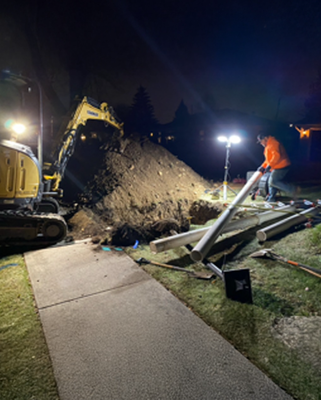 Sewer Line Replacement - The night before Thanksgiving, the sewer line completely failed.
A total blockage caused by years of aggressive tree root growth left this home with no working plumbing — just hours before a house full of guests was set to arrive. This wasn’t something that could wait. We received the emergency call, arrived the same night, and confirmed the line was beyond clearing. An emergency dig was the only option. Our crew excavated, removed the root-packed sewer line, and restored proper flow — all before the holiday.
Tree roots don’t take days off.
Neither do we.
Emergency call answered. Thanksgiving saved. Sewer Line Replacement - The night before Thanksgiving, the sewer line completely failed.
A total blockage caused by years of aggressive tree root growth left this home with no working plumbing — just hours before a house full of guests was set to arrive. This wasn’t something that could wait. We received the emergency call, arrived the same night, and confirmed the line was beyond clearing. An emergency dig was the only option. Our crew excavated, removed the root-packed sewer line, and restored proper flow — all before the holiday.
Tree roots don’t take days off.
Neither do we.
Emergency call answered. Thanksgiving saved.