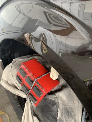 Dent removal 2016 Ford F-150 fender dent and crease, aluminum body part! - This dent was a very large baseball size on the fender of a Ford F1 50. This types of dents Are hard because it’s an aluminum body. EXPRESS mobile can remove dents and large dents on aluminum and metal call us today