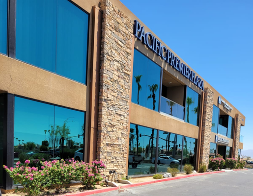Pacific Premier Plaza 08.13.24 - Did You See Us?!  Yesterday, we were out cleaning the windows at the Pacific Premier Plaza on the corner of Washington & Fred Waring in Palm Desert.  Just look at the reflection on those windows!  Fantastic!  #SolomonWindowCleaning  #Cleanwindows #windowcleaning #windowcleaningservice