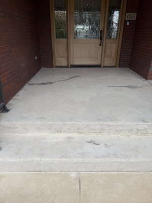 Wrap around patio - This patio had a lot of cracks and it was Spaulding we diamond grind the entire patio made all of the repairs to stop from further problems. We used our quartz coating system that is perfect for our door patios because of how durable and is slip resistance when wet. This project took 3days to complete and the customer was very please. 100% satisfaction