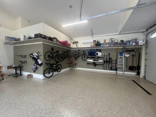 Garage Makeovers - With our Monkey Bars Storage System and Slat Wall, these customers are able to utilized so much more room! Garage Makeovers - With our Monkey Bars Storage System and Slat Wall, these customers are able to utilized so much more room!
