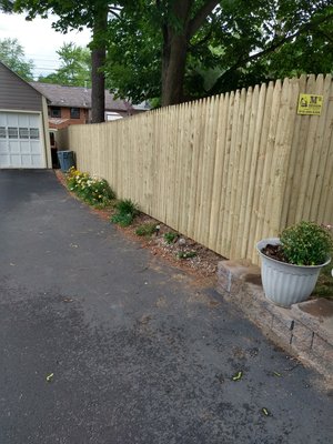 replacement fence wood - yes it's project was pretty tricky we had two big trees next to the line and actually bypass most of the routes from the tree it's usually doesn't happen and we're replacing the fence replacement fence wood - yes it's project was pretty tricky we had two big trees next to the line and actually bypass most of the routes from the tree it's usually doesn't happen and we're replacing the fence