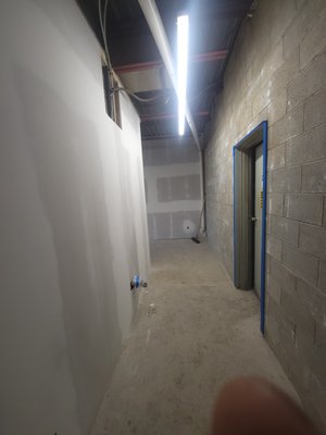 Commercial unit - I was subcontracted on this projected to assist them on completing on a dead line! we sprayed the ceiling and cut and rolls everything else Commercial unit - I was subcontracted on this projected to assist them on completing on a dead line! we sprayed the ceiling and cut and rolls everything else