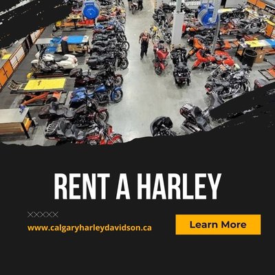 Experience what freedom is all about! - Escape for an ultimate adventure or simply see what it's like to ride a Harley-Davidson® motorcycle. Whatever the reason, Calgary Harley-Davidson® is an Authorized Rental Retailer and we'll have the bike to satisfy your riding spirit when the road calls.
