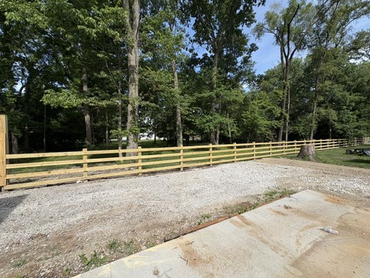 Installed a 4-Rail Ranch Fence - This custom 4-rail wood fence was built with quality materials and expert craftsmanship to give our customer a beautiful, long-lasting fence they’ll enjoy for years. We take pride in every project—big or small.
✅ Free estimates
✅ Reliable service
✅ Quality you can count on
Message us today to get your project started! Installed a 4-Rail Ranch Fence - This custom 4-rail wood fence was built with quality materials and expert craftsmanship to give our customer a beautiful, long-lasting fence they’ll enjoy for years. We take pride in every project—big or small.
✅ Free estimates
✅ Reliable service
✅ Quality you can count on
Message us today to get your project started!
