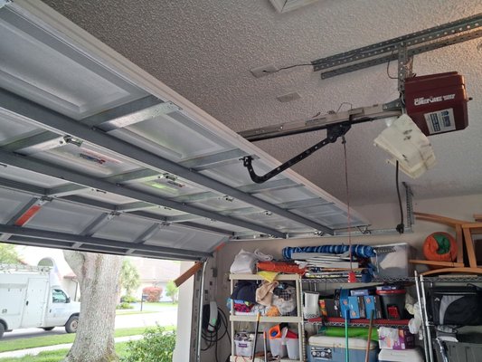 Garage door opener installation - We recently installed a brand-new garage door opener for a homeowner. The upgrade made a huge difference in both convenience and reliability. The new operator runs smoothly, quietly, and provides enhanced security features. Our client was extremely happy with the results and appreciated the professional installation. Now they can enjoy effortless access to their garage with complete peace of mind. Garage door opener installation - We recently installed a brand-new garage door opener for a homeowner. The upgrade made a huge difference in both convenience and reliability. The new operator runs smoothly, quietly, and provides enhanced security features. Our client was extremely happy with the results and appreciated the professional installation. Now they can enjoy effortless access to their garage with complete peace of mind.