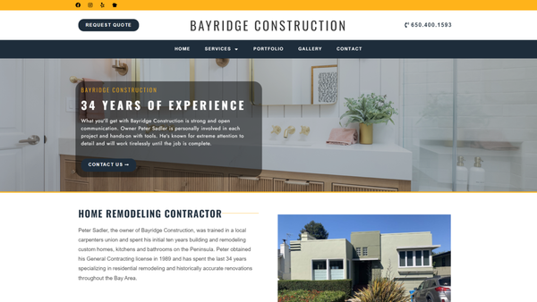 Web Design for Construction Companies - Various websites we built, manage and market for local Bay Area construction, home remodeling and general contractors Web Design for Construction Companies - Various websites we built, manage and market for local Bay Area construction, home remodeling and general contractors