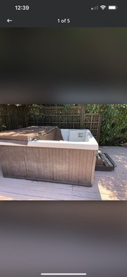 Sacramento Hot Tub Removal - Sacramento home owner was very pleased to see this spa removed from her backyard.