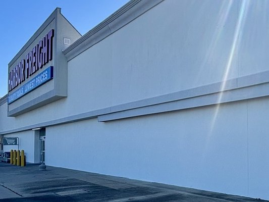 Exterior Revamp for Harbor Freight – Bottom Portion Refreshed - We gave Harbor Freight’s exterior a fresh touch by focusing on the bottom portion of the building. he building maintained its original color, ensuring a fresh, polished look while staying true to their brand. A clean and well-maintained exterior makes a lasting impression. Exterior Revamp for Harbor Freight – Bottom Portion Refreshed - We gave Harbor Freight’s exterior a fresh touch by focusing on the bottom portion of the building. he building maintained its original color, ensuring a fresh, polished look while staying true to their brand. A clean and well-maintained exterior makes a lasting impression.
