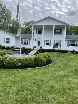 White House - This job was finished in 5 days. Shutters was taken down & repainted & the lava gravel was removed and replaced with black mulch. Customer was very happy with the new look(: White House - This job was finished in 5 days. Shutters was taken down & repainted & the lava gravel was removed and replaced with black mulch. Customer was very happy with the new look(: