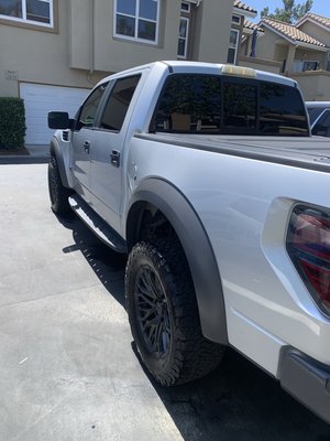 Clay Bar and Wax - This client chose our Clay bar and wax package for his Ford Raptor SVT. the process for our clay bar and wax is we first hand wash the car thoroughly. We then clay bar it, the clay bar helps to remove any containment’s that get stuck to the paint when you drive it. After that we air and towel dry the whole car to start the waxing process. We use our polisher to apply the wax to the car, wax is protection for the car’s clear coat and makes last longer. we then buff it off with a towel and we are done! Clay Bar and Wax - This client chose our Clay bar and wax package for his Ford Raptor SVT. the process for our clay bar and wax is we first hand wash the car thoroughly. We then clay bar it, the clay bar helps to remove any containment’s that get stuck to the paint when you drive it. After that we air and towel dry the whole car to start the waxing process. We use our polisher to apply the wax to the car, wax is protection for the car’s clear coat and makes last longer. we then buff it off with a towel and we are done!
