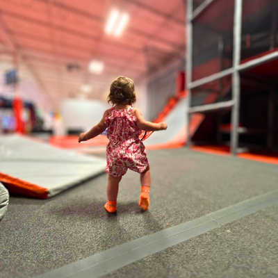 Toddler Time - Looking for a safe, fun outlet for your toddler's energy? We've got you covered with Toddler Time! We open our doors for little ones to jump at their own speed and comfort level. Without the older kids around, the toddlers feel right at home on all the attractions! Ages 6 and under *Not available when local schools are out on break
HOURS: Wednesdays & Thursdays from 11:00am - 1:00pm & Sundays from 9am-11am Toddler Time - Looking for a safe, fun outlet for your toddler's energy? We've got you covered with Toddler Time! We open our doors for little ones to jump at their own speed and comfort level. Without the older kids around, the toddlers feel right at home on all the attractions! Ages 6 and under *Not available when local schools are out on break
HOURS: Wednesdays & Thursdays from 11:00am - 1:00pm & Sundays from 9am-11am