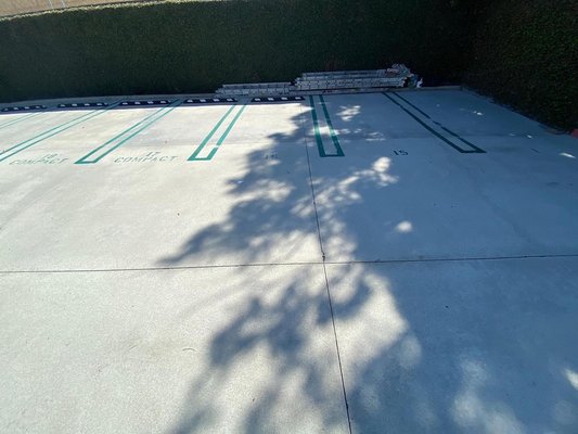 Private School near Beverly Hills, Ca. - 25,000 square feet of concrete, School Playground Cleaning and Disinfecting, 7 Buildings Cleaned, Softwashing and Paint, Oil and Tire Mark removal as well as prep for striping for handicap parking and parent and faculty parking. Private School near Beverly Hills, Ca. - 25,000 square feet of concrete, School Playground Cleaning and Disinfecting, 7 Buildings Cleaned, Softwashing and Paint, Oil and Tire Mark removal as well as prep for striping for handicap parking and parent and faculty parking.