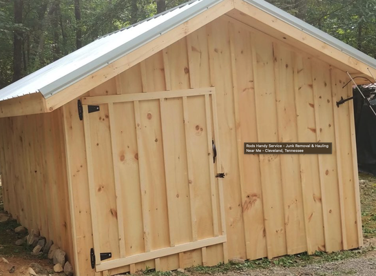Handcrafted Shed - Take a look at our handcrafted, custom tool shed—designed and built for durability, organization, and to suit your unique needs.