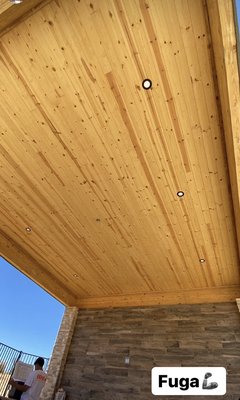 Rio Verde Ramada - Customer wanted to keep the fresh wood look so we decided to seal it with sealer, we also painted the exterior green to match the outdoors.
