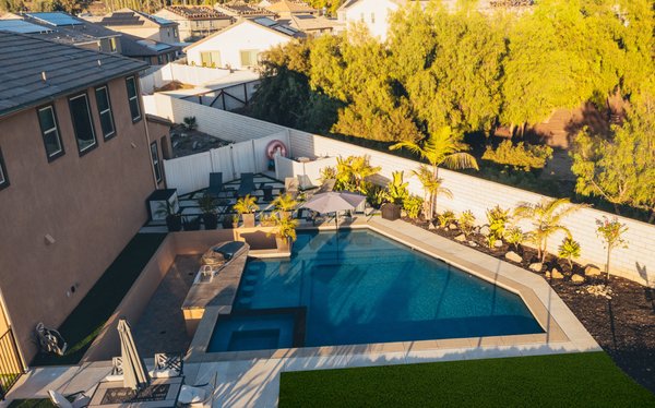 Valley Center - New custom pool construction and landscape design project completed in Valley Center San Diego.