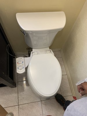 Toilet Installation - Installed a new toilet because the last one was leaking. The customer wanted a Bidet on their toilet so we placed it for them 🚽 Toilet Installation - Installed a new toilet because the last one was leaking. The customer wanted a Bidet on their toilet so we placed it for them 🚽