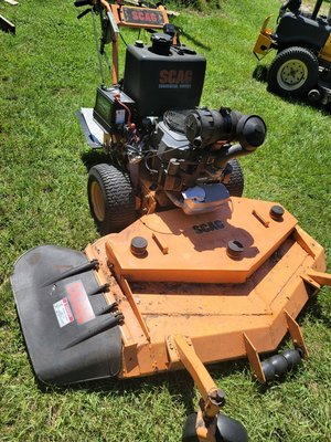 Scag Proslide restored - This Mower has been restored and everything serviced. Engine serviced and upgraded to a Kohler 27 HP. The electrical was upgraded and a new battery. Scag Proslide restored - This Mower has been restored and everything serviced. Engine serviced and upgraded to a Kohler 27 HP. The electrical was upgraded and a new battery.