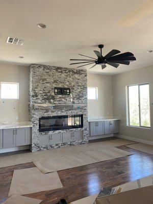 Wickenburg new Build - Double Island kitchen with backsplash. Customer is very happy with the Tile work! Wickenburg new Build - Double Island kitchen with backsplash. Customer is very happy with the Tile work!