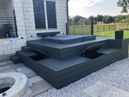 Hot Tub Installation - This installation was made easy with the dedicated referred contractors and our in-house delivery crew. Hot Tub Installation - This installation was made easy with the dedicated referred contractors and our in-house delivery crew.