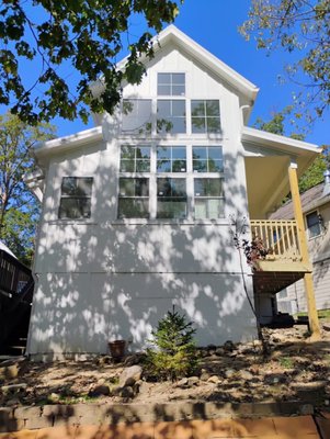 Room Addition - We transformed this one story small fishing cabin into a beautiful 2 story lake house!