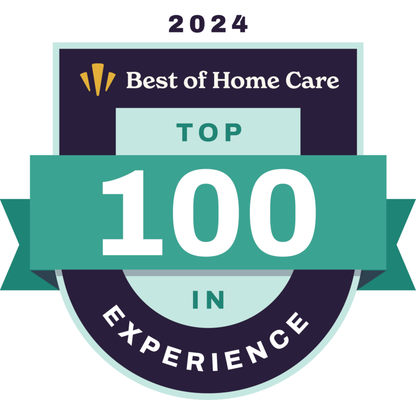 We are a Top 100 Home Care Agency in North America - We received the Top 100 - Leader in Experience Award from Home Care Pulse, a third party satisfaction management company which surveys thousands of home care agencies across the United States. Only the top 100 home care providers with the highest overall satisfaction ratings receive this award.
This award shows our dedication to providing quality home care services by listening to and following up on feedback from our clients and caregivers. In fact, we were rated the 12th overall Home Care Agency! We are a Top 100 Home Care Agency in North America - We received the Top 100 - Leader in Experience Award from Home Care Pulse, a third party satisfaction management company which surveys thousands of home care agencies across the United States. Only the top 100 home care providers with the highest overall satisfaction ratings receive this award.
This award shows our dedication to providing quality home care services by listening to and following up on feedback from our clients and caregivers. In fact, we were rated the 12th overall Home Care Agency!