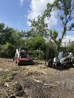 Land clearing - This project was done in 2-3 days. Client had 2 acres of brush and trees and a fence line to clear up. With the correct equipment, any job can be done properly and efficiently. Land clearing - This project was done in 2-3 days. Client had 2 acres of brush and trees and a fence line to clear up. With the correct equipment, any job can be done properly and efficiently.