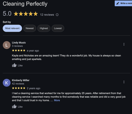 We Strive To Offer A 5 Star Experience - These are just some of our Google reviews We Strive To Offer A 5 Star Experience - These are just some of our Google reviews