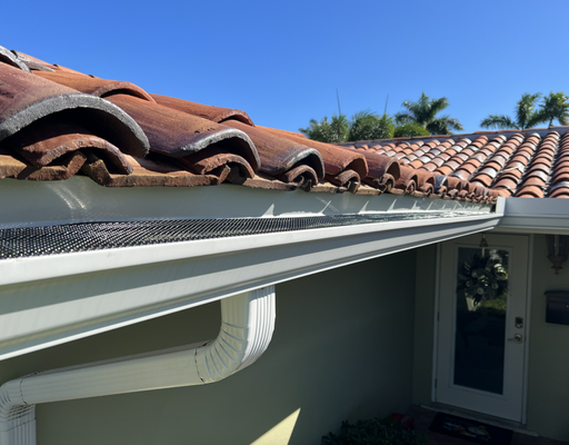 Gutter Guard Installation - New Gutter Guards installed on these 6" K-style gutters Gutter Guard Installation - New Gutter Guards installed on these 6" K-style gutters