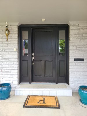New Front Door - Replaced front door with sidelights