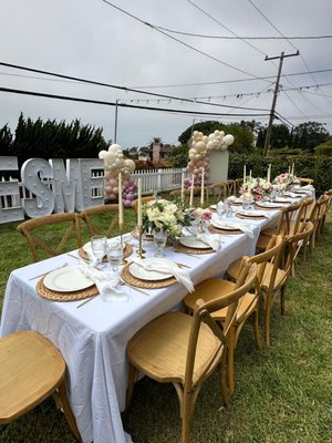Girls Baby Shower in Palos Verdes - Jump in Events Planning transformed a PV backyard with a beautiful view into an elegant dinner and bar area for this baby shower in Palos Verdes in July 2024. Girls Baby Shower in Palos Verdes - Jump in Events Planning transformed a PV backyard with a beautiful view into an elegant dinner and bar area for this baby shower in Palos Verdes in July 2024.