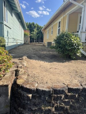 Yard demolished for new Fence Installation: Horizontal or Vertical Style yard prep! - This yard demolition was done by NW Tree Work. We took all of the vegetation out, including plants, old fence and post removed, demolition of a wooden shed and gate. Everything taken down to dirt and leveled out for the fence installation to come. Yard demolished for new Fence Installation: Horizontal or Vertical Style yard prep! - This yard demolition was done by NW Tree Work. We took all of the vegetation out, including plants, old fence and post removed, demolition of a wooden shed and gate. Everything taken down to dirt and leveled out for the fence installation to come.