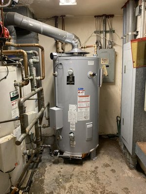 Commercial water heater project - This project was done at a nursing home facility. They had an emergency situation where there was no hot water in the building so we had to get right on it and replace the failed water heater with a new one. Commercial water heater project - This project was done at a nursing home facility. They had an emergency situation where there was no hot water in the building so we had to get right on it and replace the failed water heater with a new one.