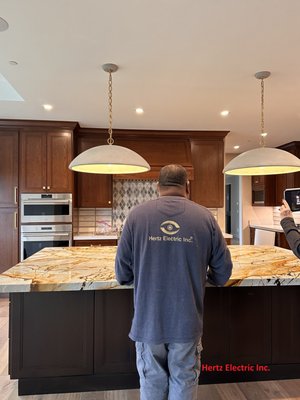 Light Installation - Recessed lights and Chandelier installation.
