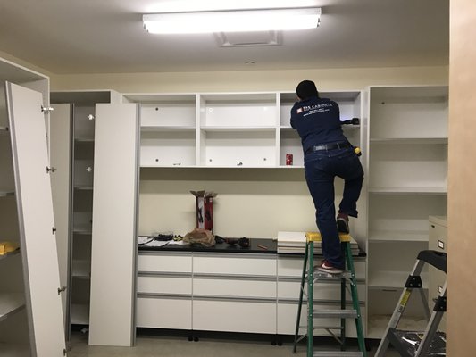 Lots of storage - This was a commercial space that needed a lot of storage space to help get organized. Lots of storage - This was a commercial space that needed a lot of storage space to help get organized.