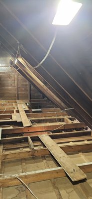 Vermiculite Removal - 2025 - Vermiculite insulation removal in an attic Vermiculite Removal - 2025 - Vermiculite insulation removal in an attic