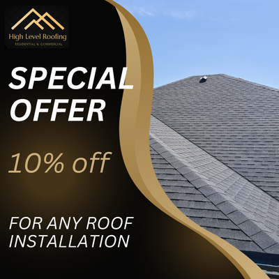 10% OFF ANY ROOF INSTALLATION - High Level Roofing - Premier Roof Installation Services
At High Level Roofing, we specialize in providing top-notch roof installation services tailored to meet your specific needs. Our team of skilled professionals ensures every project is completed with precision and care, using only the highest quality materials to guarantee durability and longevity. Whether you're building a new home or replacing an old roof, we deliver exceptional craftsmanship and outstanding customer service every step of the way. Trust High Level Roofing to protect your home with a roof that's built to last. 10% OFF ANY ROOF INSTALLATION - High Level Roofing - Premier Roof Installation Services
At High Level Roofing, we specialize in providing top-notch roof installation services tailored to meet your specific needs. Our team of skilled professionals ensures every project is completed with precision and care, using only the highest quality materials to guarantee durability and longevity. Whether you're building a new home or replacing an old roof, we deliver exceptional craftsmanship and outstanding customer service every step of the way. Trust High Level Roofing to protect your home with a roof that's built to last.