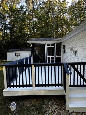 Deck Painting - Hartfield - 2023 - This painting project was done in a day between three of my people. Very experienced and detailed painters. Deck Painting - Hartfield - 2023 - This painting project was done in a day between three of my people. Very experienced and detailed painters.