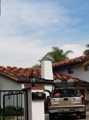 Clay Tile Roof Installation - We removed the tile roof off of this home located in Arcadia, and replaced it with a new tile roof.